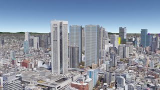 妄想MAP「西新宿三丁目西地区再開発」の風景 [upl. by Sitruc]