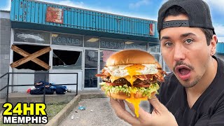 Eating at SKETCHY Restaurants For 24 Hours in Memphis [upl. by Llenrap552]