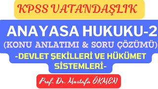 KPSS Vatandaşlık Anayasa Hukuku2 amp Konu Anlatımı ve Soru Çözümü anayasahukuku anayasa [upl. by Yesnek]