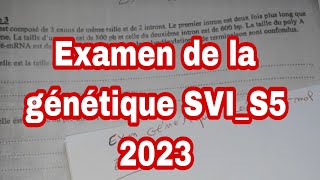 Examen de la génétique SVIS5 session normale 2023 fsdm saber svt correction dexamen génétique 2 [upl. by Jenette]