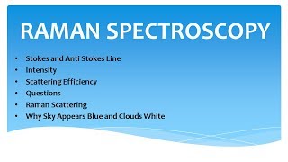 Raman Spectroscopy  Part 2 [upl. by Hall]