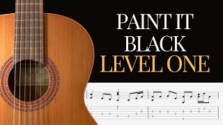 Paint It Black  Very Easy Fingerstyle Songs For Beginners [upl. by Nnyw]