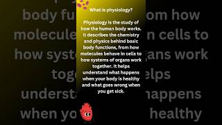 What is physiology physiology biology 11thclass definitions knowledge science youtubeshorts [upl. by Tanaka]