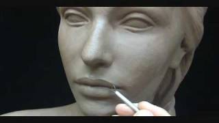 Sculpting a female head in clay Sculpting tutorial and demo [upl. by Meggie]