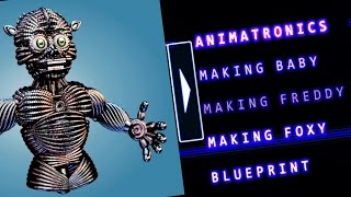 Five Nights at Freddys Sister Location Extras Menu  ALL ANIMATRONICS AND BLUEPRINTS [upl. by Ethben]