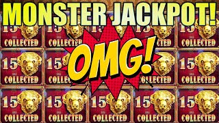 ★JACKPOT HANDPAY★ MY BIGGEST BUFFALO WIN 15 HEADS WONDER 4 GOLD BOOST BUFFALO GOLD Slot Machine [upl. by Enixam]