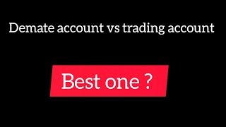 Demate vs Trading Account in Tamil [upl. by Goth289]