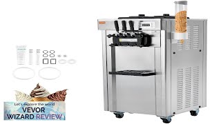 VEVOR 2200W Commercial Soft Ice Cream Machine 3 Flavors 53 to 74Gallon Review [upl. by Lammond]