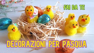 PULCINI di PASQUA  SEGNAPOSTO PASQUALI fai da te FACILI 2020 DECORAZIONI per la TAVOLA [upl. by Ahsekar]