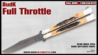 Bear India Stag Bone Butterfly Knife [upl. by Editha]