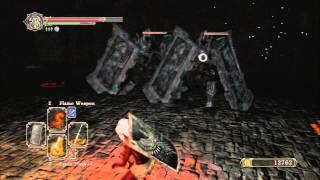 Dark Souls II  Undead Crypt Imperious Knights Duel Shield Enemies Fight Deprived Class PS3 [upl. by Dhiren]