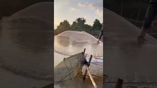 Fishing on the river😱😱 fishing ruralactivities fish rural fishfarming ruralscene fishing [upl. by Ymorej]