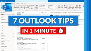 7 Microsoft Outlook Tips and Tricks in 1 minute ⏱ 2021 shorts [upl. by Ainimreh]