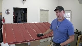 How to Build a Pole Barn Pt 7  Metal Roofing [upl. by Itsud]