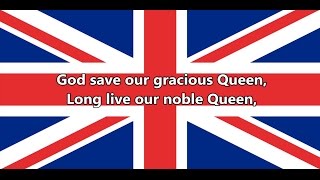 National anthem of the United Kingdom  God Save the Queen lyrics [upl. by Brion]