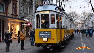 Letzte StraßenbahnFahrt über die Kaiserstraße – Abschied nach 144 Jahren [upl. by Anilek]