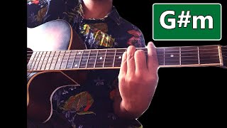 How to Play G sharp minor Gm Chord on Guitar  Guitar Lessons [upl. by Noeruat676]