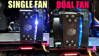 Single fan versus Dual fan  Hyper 212 black CPU cooler [upl. by Knowling]