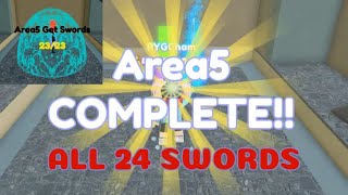 How to Get ALL 24 SWORDS in AREA 5 Find The Swords Roblox [upl. by Nashbar]