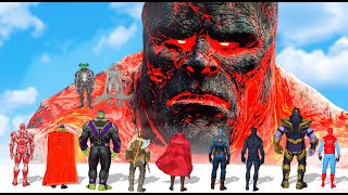 MARVEL SUPERHEROES VS BIGGEST TITAN PERSES  SUPERHEROES BATTLE [upl. by Ellivnarg]