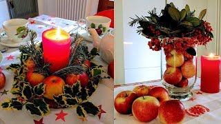 🎄🍎 Tutorial composizione centrotavola di Natale con le mele decorazione [upl. by Ysak]