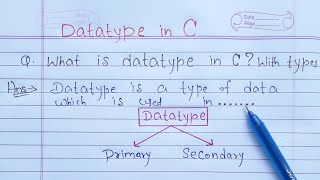 DataTypes in c  what is data types and its types  Learn Coding [upl. by Eiramnna]