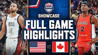 CANADA vs USA  USAB SHOWCASE  FULL GAME HIGHLIGHTS  July 10 2024 [upl. by Batha]