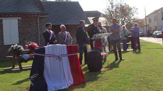 Somme  une stèle en l’honneur de cinq soldats morts pendant la Grande Guerre à Chirmont [upl. by Marjana]