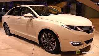 2015 Lincoln MKZ 20H  Exterior and Interior Walkaround  2015 Detroit Auto Show [upl. by Eissehc]