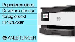 So beheben Sie das Problem eines HP Druckers der nur farbig druckt  HP Drucker  HP Support [upl. by Ula587]