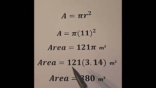 Calculating the Area of a Circle areacircle [upl. by Ailemak]