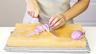 How To Cut An Onion Chopping Onions Easily For Beginners [upl. by Ahsyek]