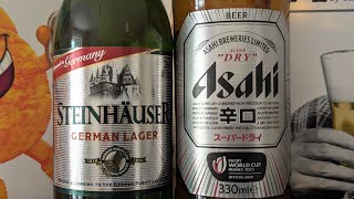 Aldi Steinhauser 47 Versus Asahi Super quotDryquot Beer 5 [upl. by Ecnadnak72]