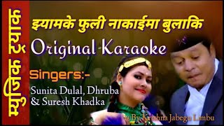 Jhamke Phuli Nakaima Bulaki Original Karaoke Dhruba KhadkaGhamesh Dulal amp S [upl. by Song631]