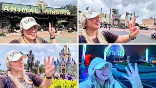 4 Parks 1 Day First Day of AllDay Park Hopping at Disney World  Rides Cosmic Rewind amp A Storm [upl. by Intruok]