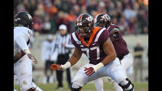 Christian Darrisaw OL Virginia Tech  2021 NFL Highlights and Pro Day [upl. by Asselim359]