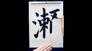 瀬Rapids 書道 calligraphy japaneseart handwriting art japaneseculture 漢字 [upl. by Anauqed164]