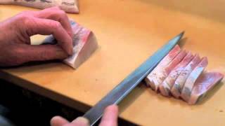 How To Use A Yanagiba Knife For Hirazukuri Cutting [upl. by Gotthelf949]