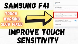 samsung Galaxy F41 increase touch sensitivity F41 Improve Touchscreen Sensitivity On Samsung F41 ✔️ [upl. by Enetsirhc524]