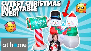 Is This The Cutest Christmas INFLATABLE Ever Unboxing Snowman Family amp Santa Mailbox  At Home 2020 [upl. by Bloch]