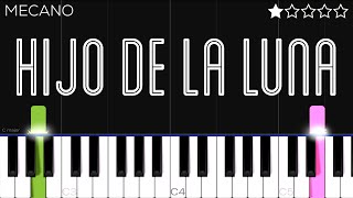 Mecano  Hijo de la Luna  EASY Piano Tutorial [upl. by Irrot]