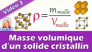 Masse volumique dun solide cristallin Les cristaux  1ère enseignement scientifique [upl. by Auberta987]