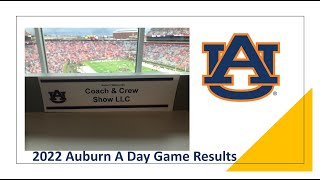 2022 Auburn A Day Game Results [upl. by Attelrak530]