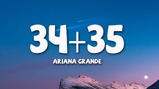 Ariana Grande  3435 Lyrics [upl. by Acisset]