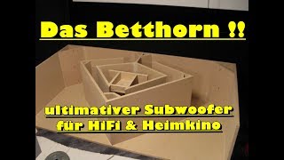 Das Betthorn  ultimativer Subwoofer für HiFi amp Heimkino [upl. by Afaw]