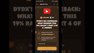 dYdX’s Big Comeback What Sparked This 19 Rally  Part 4 of 4  Memefi Youtube Video Code [upl. by Yttisahc]