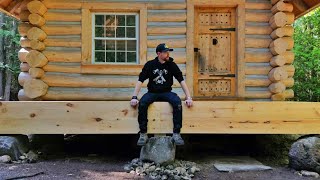 Front Porch Build Strong amp Simple  Ep114  Outsider Cabin Build [upl. by Chase817]