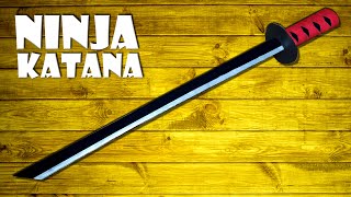 Katana Ninja Schwert basteln Spielzeug aus Papier  katana sword toy DIY craft 4K [upl. by Wilkinson253]