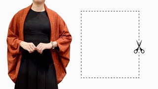 ⭐️Very easy Rectangle cape cutting and stitching  Step by step sewing tutorial for beginners [upl. by Zosi268]