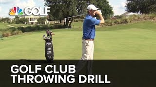 Golf Club Throwing Drill  SwingFix  Golf Channel [upl. by Malvia]